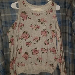 Cold shoulder sweater